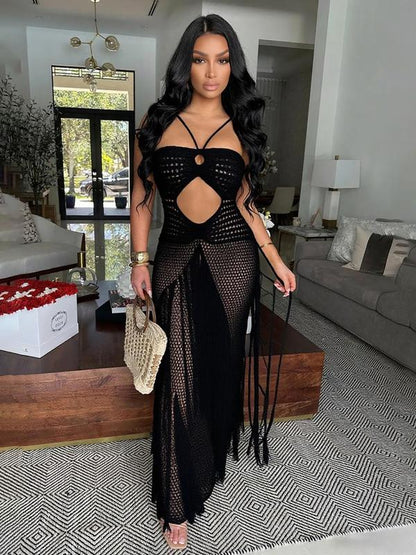 Boho Knit Maxi Dress