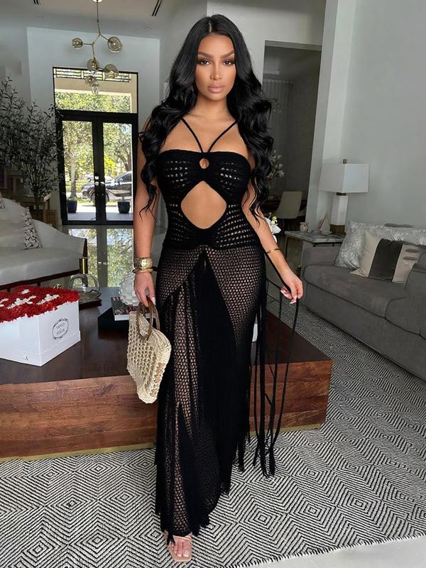 Boho Knit Maxi Dress