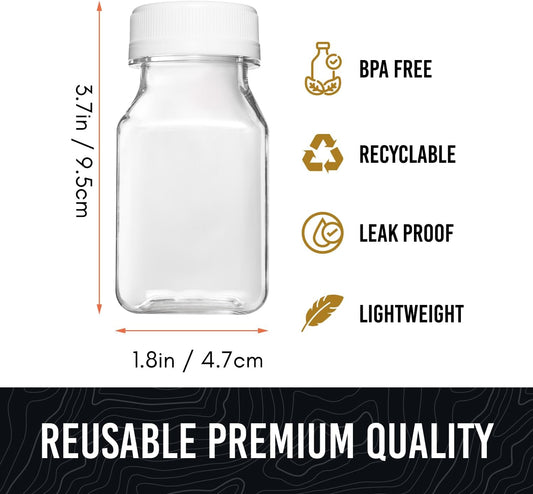 5x Glass Shot Bottles